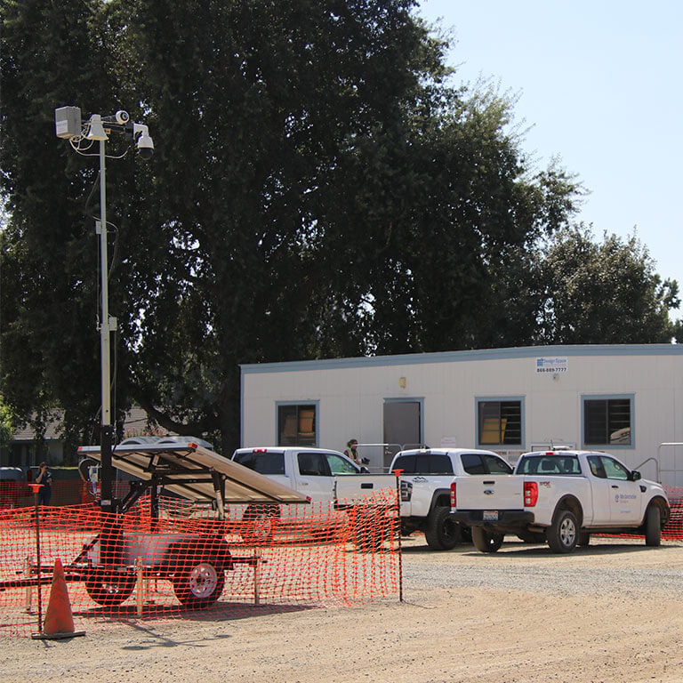 Camera monitoring job site